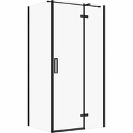 Sprchový kout Cersanit Jota 80x100x195 čiré sklo černý pravý, S160-033