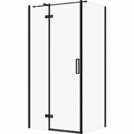 Sprchový kout Cersanit Jota 80x100x195 čiré sklo černý levý, S160-034
