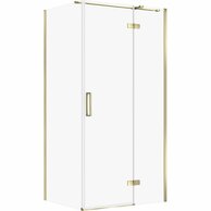 Sprchový kout Cersanit Jota 80x100x195 čiré sklo zlatý pravý, S160-035
