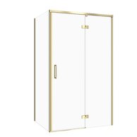 Sprchový kout Cersanit Larga 120x90x195 obdélníkový zlatý matný s panty levý, set C285, S601-474