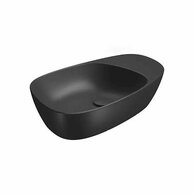 Umyvadlo Cersanit Kontra 60 na desku antracit mat nepravidelné s odkládacím prostorem, K682-015