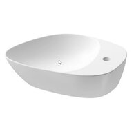 Umyvadlo Cersanit Kontra 48 na desku bílé matné nepravidelné s odkládacím prostorem s otvorem pro baterii, K682-013