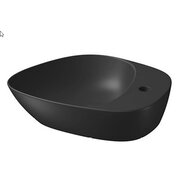 Umyvadlo Cersanit Kontra 48 na desku antracit mat nepravidelné s odkládacím prostorem s otvorem pro baterii, K682-020