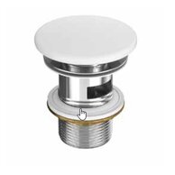 Výpust umyvadlová Cersanit Werta keramická bílá pro umyvadla s přepadem, K11-2413