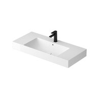 Umyvadlo Cersanit Werta 100 na desku bílé obdélníkové s odkládacím prostorem s otvorem pro baterii, K691-012