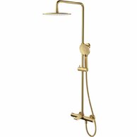 Sprchová souprava Cersanit Virgo s termostatickou baterií s výtokem, zlatá, S951-864