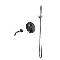 Baterie Cersanit Zen vanová/sprchová podomítková černá set B1005, S952-054