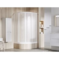 Sprchový kout Ravak Supernova SKCP4 Sabina 80x80 čtyřdílný čtvrtkruhový snížený, bílá/pearl, 31144V10011