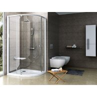 Sprchový kout Ravak Pivot PSKK3 100x100 třídílný čtvrtkruhový, bílá/chrom/transparentní, 376AA100Z1