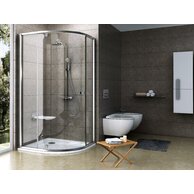 Sprchový kout Ravak Pivot PSKK3 100x100 třídílný čtvrtkruhový, satin/transparentní, 376AAU00Z1