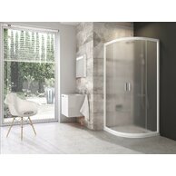 Sprchový kout Ravak Blix BLCP4 90x90 čtyřdílný čtvrtkruhový, bílá/grape, 3B270100ZG