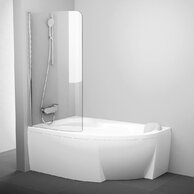 Vanová zástěna Ravak Rosa CVSK1 160/170 jednodílná pevná, lesk/transparent, levá, 7QLS0C00Y1