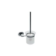 WC štětka Ravak Chrome s držákem a nádobkou, matné sklo/chrom, X07P196 WC štětka Ravak Chrome s držákem a nádobkou, matné sklo/chrom, X07P196