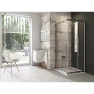 Sprchový kout Ravak Blix BLRV2 90x90 čtyřdílný rohový, satin/transparent, 1LV70U00Z1