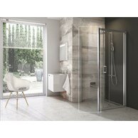 Sprchový kout Ravak Blix BLDZ2/BLPSZ 90x80 rohový, lesk/transparent