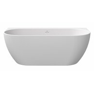 Vana Freedom Wall 166x80 oválná akrylátová volně stojící, bílá, krytka odtoku bílá/černá/chrom, XC00100024