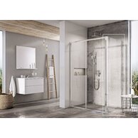 Sprchový kout Ravak Blix Slim BLSDP2/BLSPS 110x80 rohový, lesk/transparent
