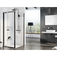 Pevná stěna Ravak Pivot PPS 90, černá/transparent, 90G70300Z1
