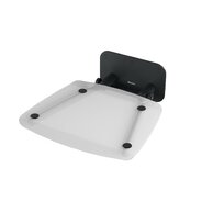 Sprchové sedátko Ravak Ovo B II hranaté sklopné, clear/černá, B8F0000059