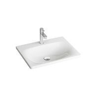 Umyvadlo Ravak Balance 60 nábytkové, s otvorem pro baterii, bez přepadu, bílá, XJX01260000