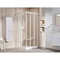Sprchový kout Ravak Supernova ASRV3 80x198 1/2 rohový, bílá/grape, 15V401R2ZG