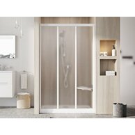 Sprchové dveře Ravak Supernova ASDP3 120x198 třídílné, bílá/grape, 00VG01R2ZG