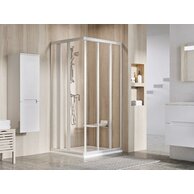 Sprchový kout Ravak Supernova ASRV3 80x198 1/2 rohový, satin/transparent, 15V40UR2Z1