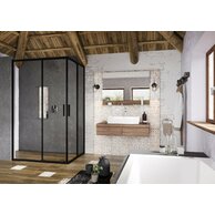 Sprchový kout Ravak Blix Slim BLSRV2K/BLSRV2K 90x90 rohový, černá/transparent