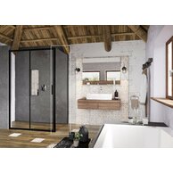 Sprchový kout Ravak Blix Slim BLSDP2/BLSPS 120x80 rohový, černá/transparent