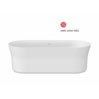 Vana Ravak Ypsilon 180x80 oválná akrylátová volně stojící, bílá, krytka odtoku bílá/černá/chrom, XC00100026