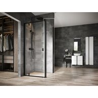 Sprchový kout Ravak Nexty NDOP1/NPSS 80x80 rohový, černá/transparent