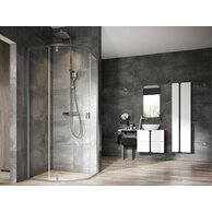 Sprchový kout Ravak Nexty NSKK3 80x80 třídílný čtvrtkruhový, satin/transparent, 3O644U00Z1