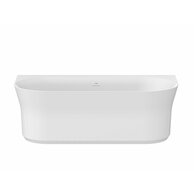 Vana Ypsilon Wall 178x86 oválná akrylátová volně stojící, bílá, krytka odtoku bílá/černá/chrom, XC00100028