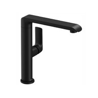 Baterie Ravak Flat umyvadlová, stojánková 262 mm s otočným ramínkem, bez výpusti, černá, X070174