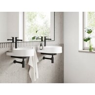 Baterie Ravak Puri umyvadlová, stojánková 322 mm, bez výpusti, černá, X070182