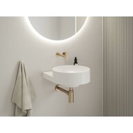 Umyvadlo Ravak Yard 40 tenkostěnné na konzoli, bez otvoru pro baterii, bez přepadu, bílá, XJX01040000