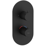 Baterie Ravak Espirit ES 063.00 podomítková, termostatická 2-cestná, bez tělesa, černá mat, X070286 Baterie Ravak Espirit ES 063.00 podomítková, termostatická 2-cestná, bez tělesa, černá mat, X070286