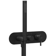 Baterie Ravak Espirit ES 065.00 RB D podomítková 2-cestná, bez tělesa, se sprchovým setem, černá mat, X070287