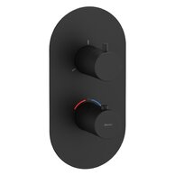 Baterie Ravak Espirit ES 067.00 podomítková, termostatická 3-cestná, bez tělesa, černá mat, X070289 Baterie Ravak Espirit ES 067.00 podomítková, termostatická 3-cestná, bez tělesa, černá mat, X070289