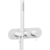 Baterie Ravak Espirit ES 065.00 RB D podomítková 2-cestná, bez tělesa, se sprchovým setem, bílá mat, X070250