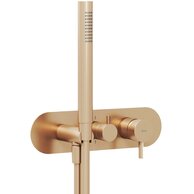 Baterie Ravak Espirit ES 065.00 RB D podomítková 2-cestná, bez tělesa, se sprchovým setem, růžové zlato, X070361 Baterie Ravak Espirit ES 065.00 RB D podomítková 2-cestná, bez tělesa, se sprchovým setem, růžové zlato, X070361