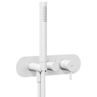 Baterie Ravak Espirit ES 068.00 RB D podomítková 3-cestná, bez tělesa, se sprchovým setem, bílá mat, X070245