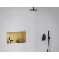 Baterie Ravak Eleganta EL 061.00 podomítková 2-cestná, s tělesem, černá mat, X070298 Baterie Ravak Eleganta EL 061.00 podomítková 2-cestná, s tělesem, černá mat, X070298