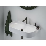 Baterie Ravak Eleganta EL014.00 umyvadlová, stojánková 220 mm s funkcí BeCool, bez výpusti, černá mat, X070416