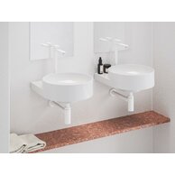 Baterie Ravak Eleganta EL015.00 umyvadlová, stojánková 335 mm s funkcí BeCool, bez výpusti, bílá mat, X070420