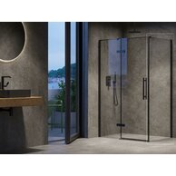 Sprchová stěna Ravak Cool! COPS 90, černá/transparent, X9VV70300Z1