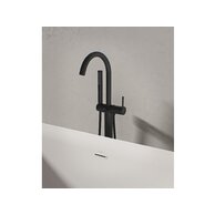 Baterie do podlahy Ravak Freedom vanová do podlahy, bez tělesa, se sprchovým setem, černá mat, X070437