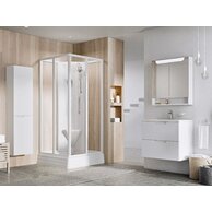 Sprchový box Ravak Supernova ASBRV2 80x80 čtyřdílný rohový, bílá/transparent, 82644112Z1