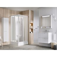 Sprchový box Ravak Supernova ASBRV2 90x90 čtyřdílný rohový, bílá/frape, 82677112ZG