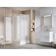 Sprchový box Ravak Supernova ASBRV2 90x90 čtyřdílný rohový, bílá/pearl, 8267711211